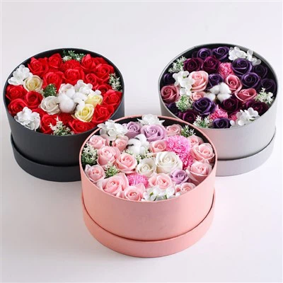 Caixa de flores redonda